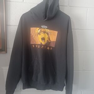 Naruto Uzumaki - 20th Anniversary 2002-2007 - Size Large Black Hoodie Anime